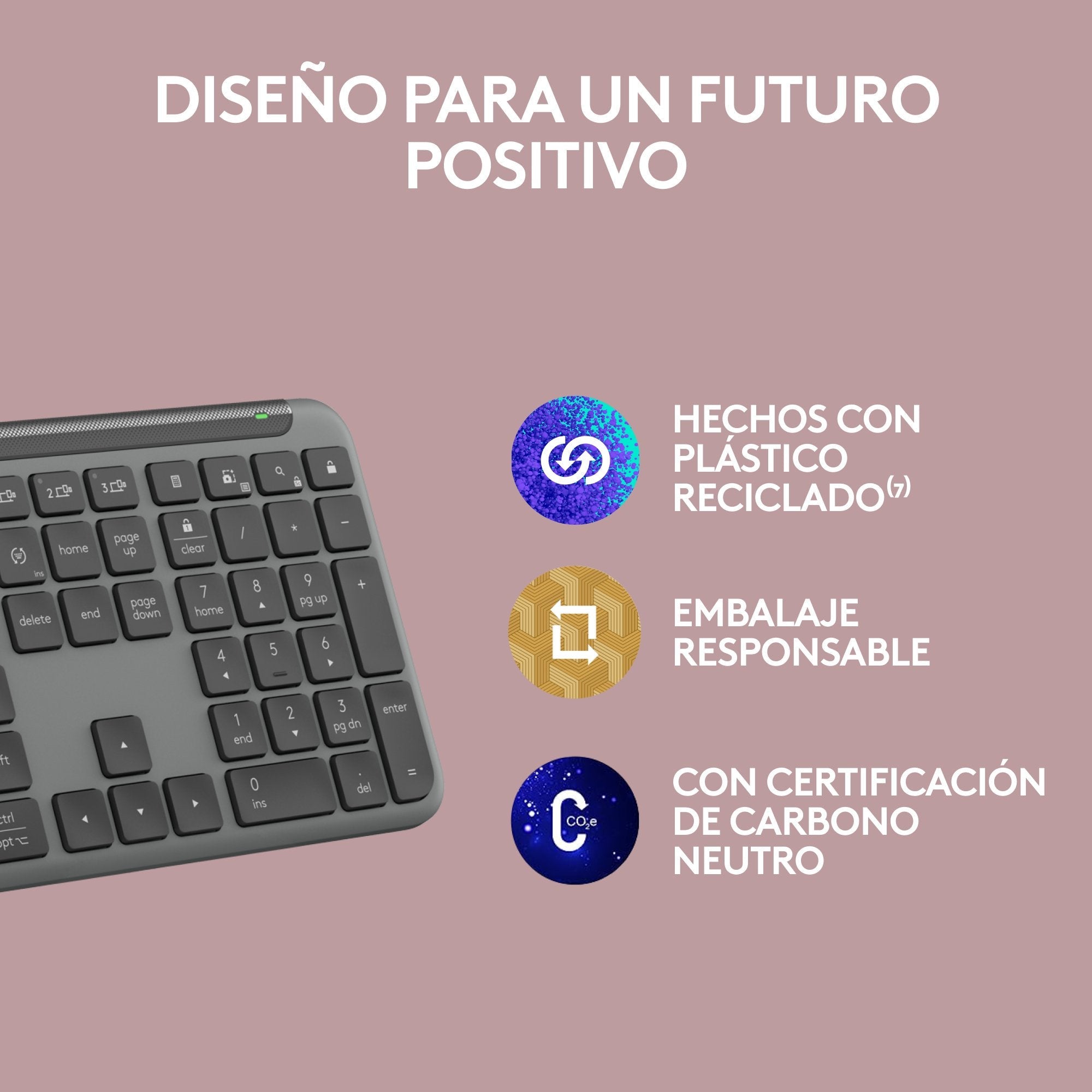 Teclado Español Y Ratón Signature Slim Wireless K950 Wrls Graphite - Esp - Mediter-412
