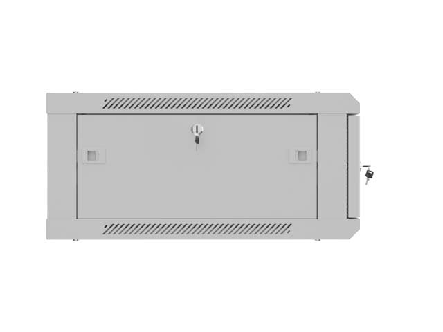 Lanberg Rack Cabinet 19in Wall-Mount 4u 600x600 Flat Pack With Perforated Door Grey