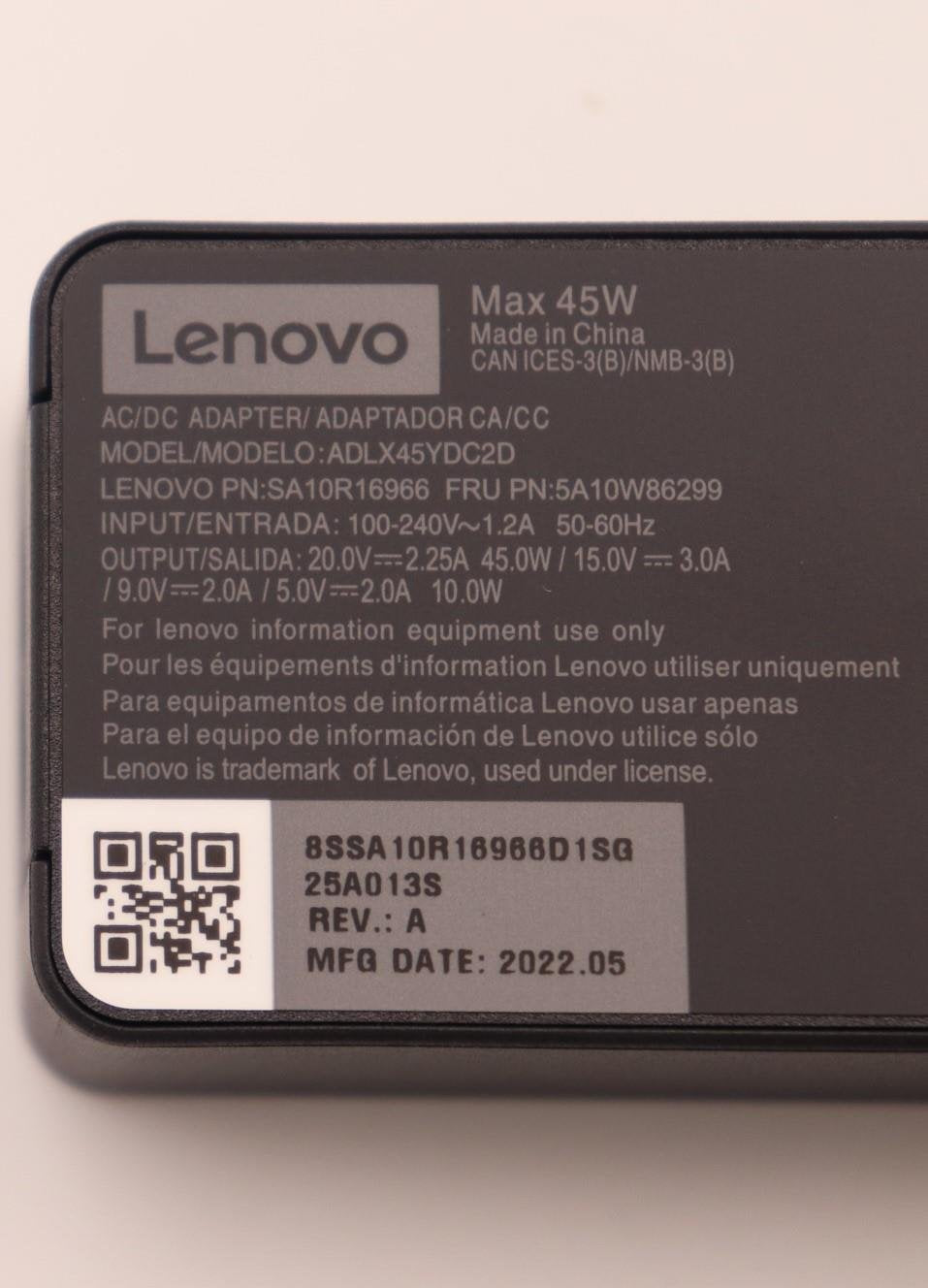 EAN 5715063427057 - Lenovo 5A10W86299 adaptador e inversor de corriente Interior 45 W Negro imagen 8