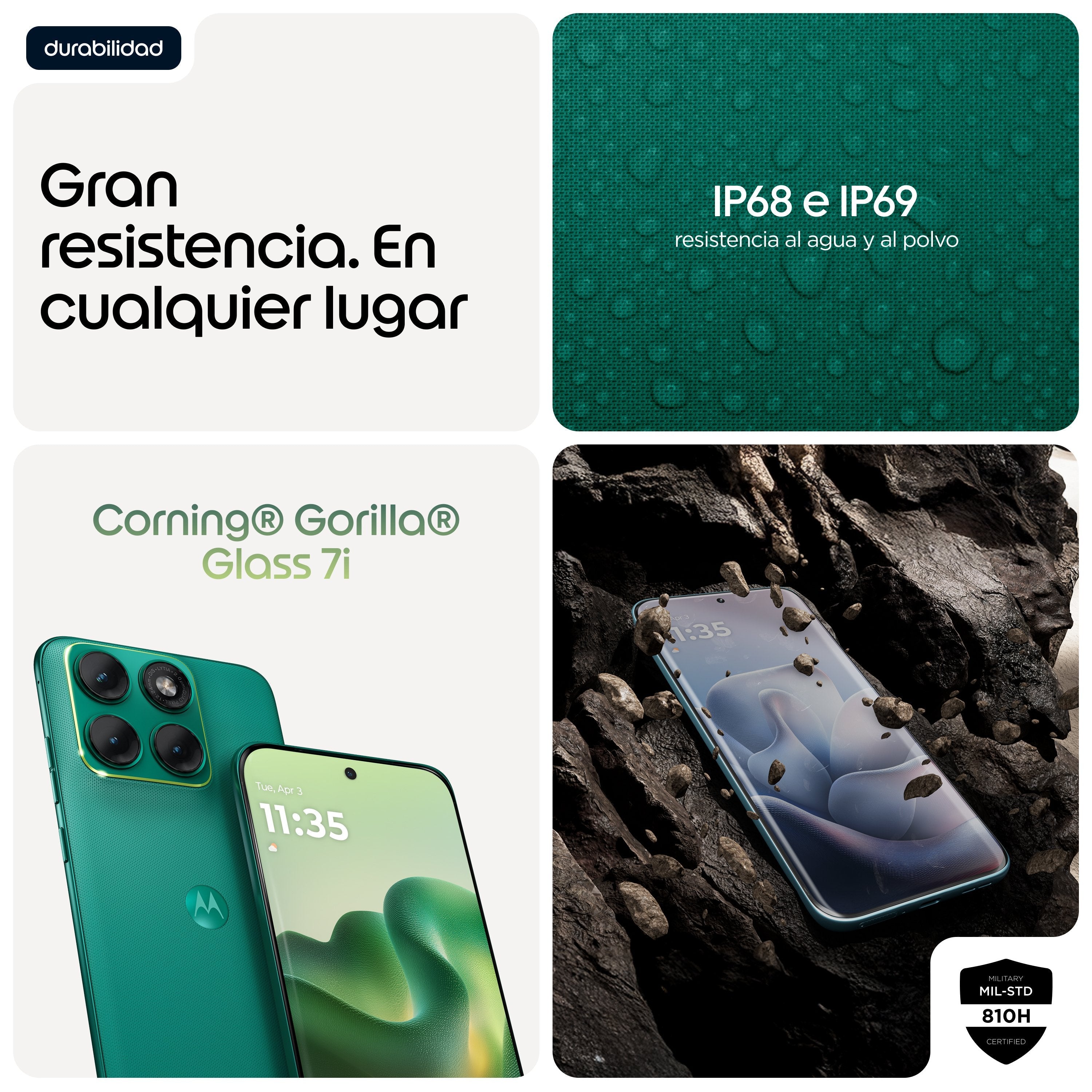 EAN 0840493621722 - Motorola edge 70 fusion 17,2 cm (6.78") SIM doble Android 16.0 5G USB Tipo C 8 GB 256 GB 7000 mAh Verde imagen 8