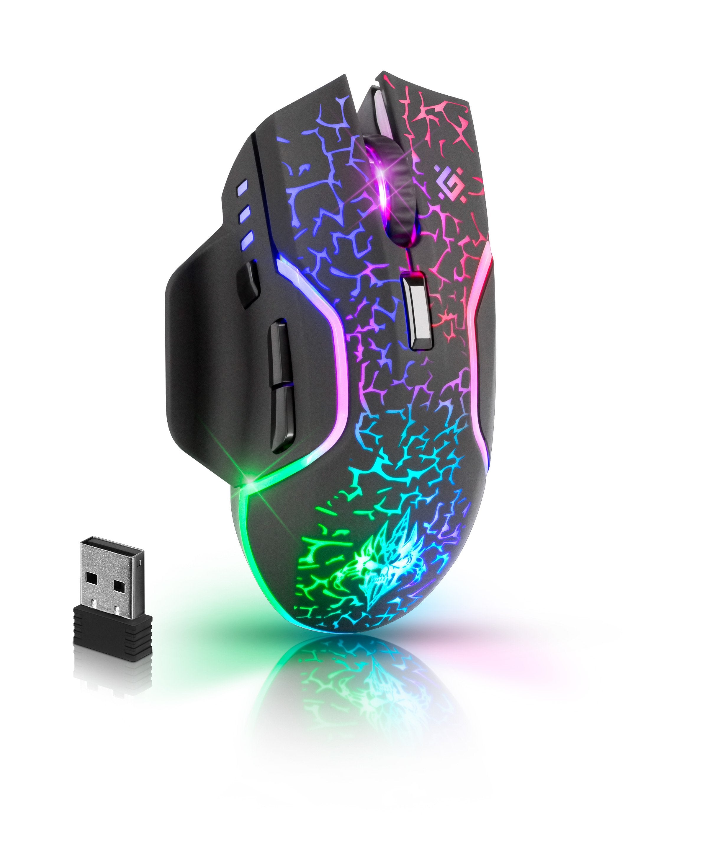 EAN 4745090820492 - Defender Oneshot GM-067 ratón Juego mano derecha RF Wireless + USB Type-C Óptico 3200 DPI imagen 8