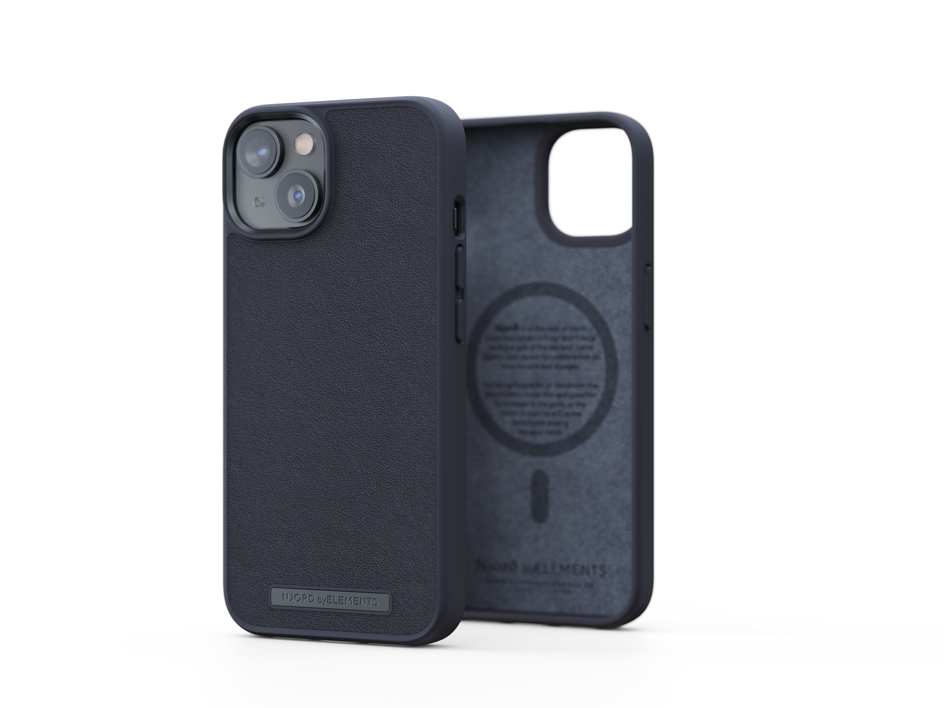 Funda Magsafe Iphone 12/13/14 Piel Negro Njord