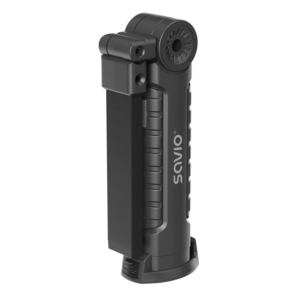 Lámpara De Taller Savio Fl-03 Cob Led 3w Recargable, Usb-C, 150 Lm, Cabezal Giratorio, Imán