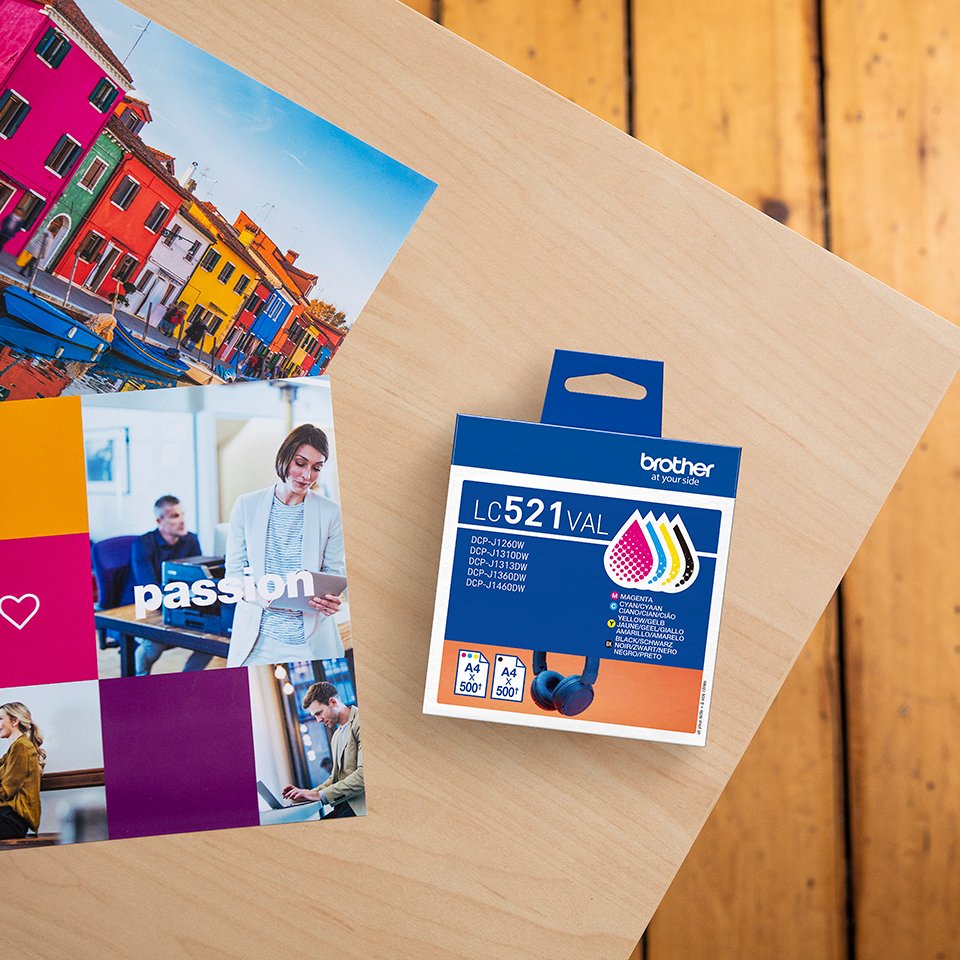 Cartucho Brother Lc-521val Farbtintenset