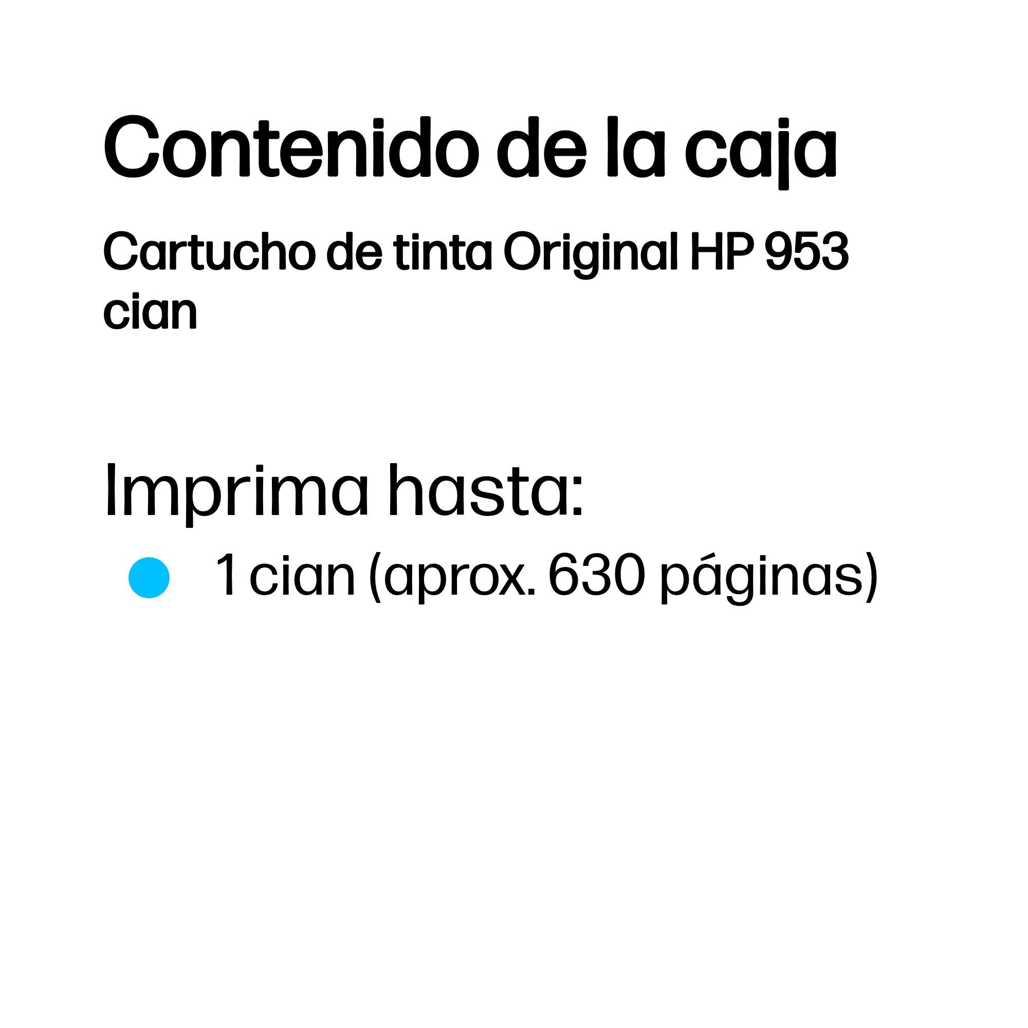 EAN 0199764693372 - HP 953 Cyan Original Ink Cartridge cartucho de tinta 1 pieza(s) Estándar imagen 3