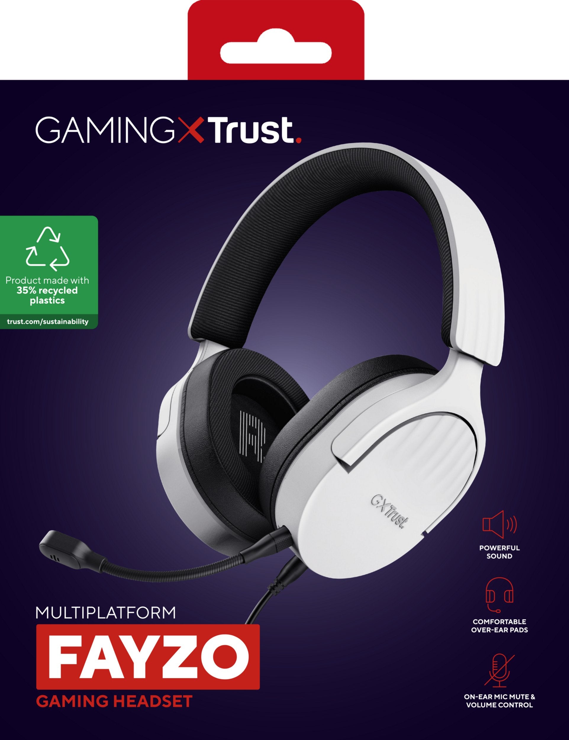 EAN 8713439252101 - Trust GXT 489W FAYZO Auriculares Alámbrico Diadema Juego Negro, Blanco imagen 8