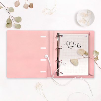 Oxford Carpeta Anillas Ebinder 4x25mm Live&Go Polyfoam C/Recambio A5+ Dots Pastel