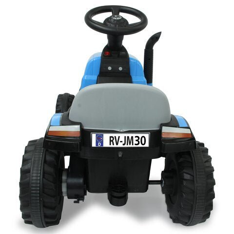 Jamara Ride-On Traktor New Holland Con Anhänger 6v Azul