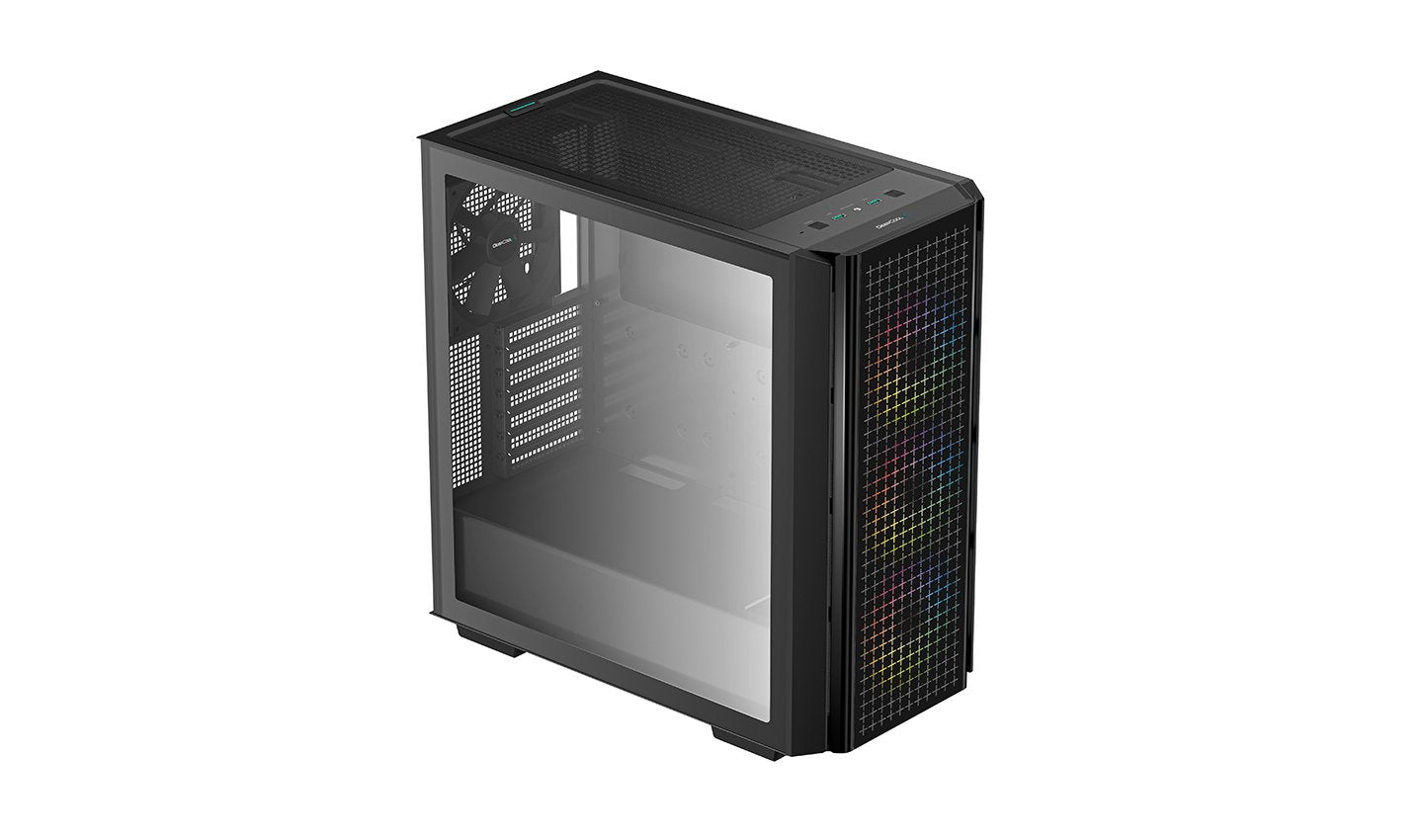 Caja Pc Deepcool E-Atx Cg540 Rgb 4f Black Tempered Glass Bahias 2x3.5, 2x2.5/Audio In/Out/2xusb3.0