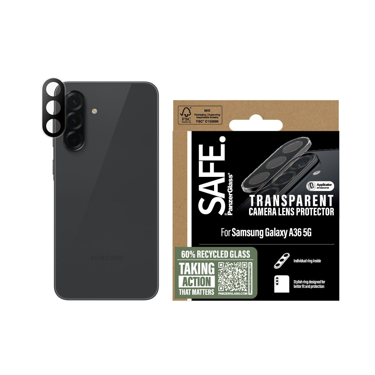 EAN 5715685017735 - PanzerGlass SAFE. by ® Camera Lens Protector Transparent Samsung Galaxy A36 5G Protector de pantalla 1 pi imagen 2