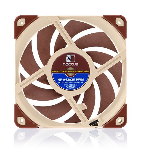 EAN 9010018100259 - Noctua NF A12x25 5V PWM Carcasa del ordenador Ventilador 12 cm Beige, Rojo imagen 4