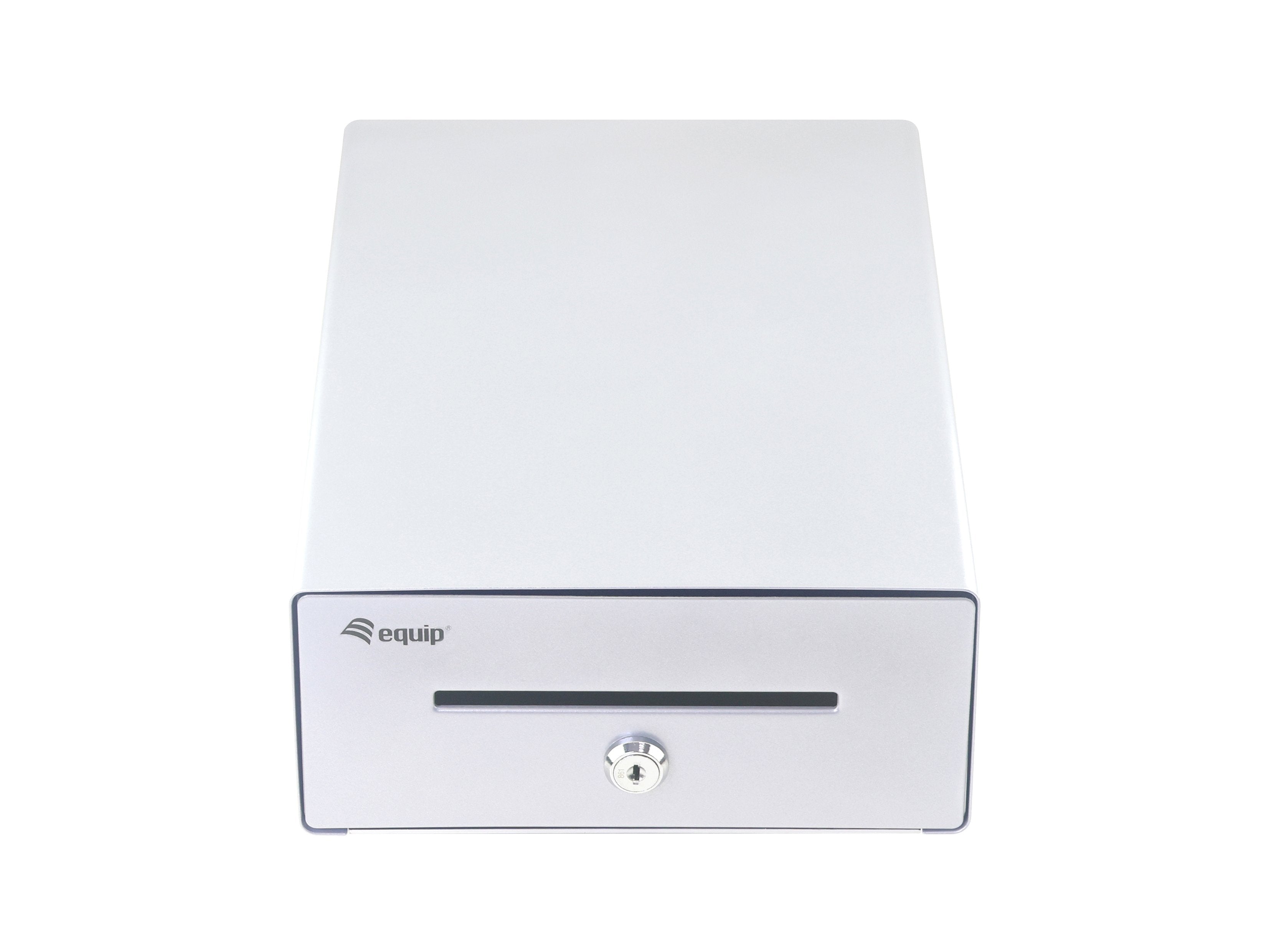 Tpv Cajon Portamonedas Equip Aluminio Apertura Manual Y Automatica Conector Rj11 Color Plata