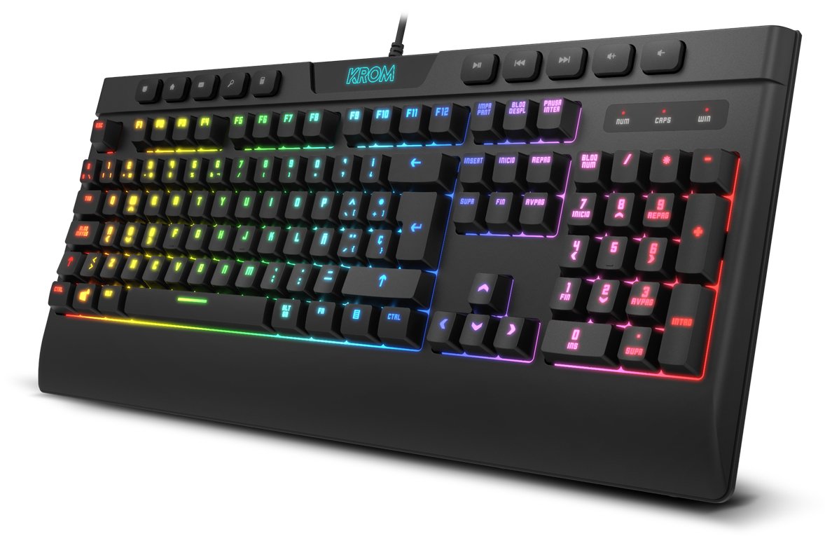 Krom Pack Rgb Teclado Membrana Y Raton Kalyos Sp