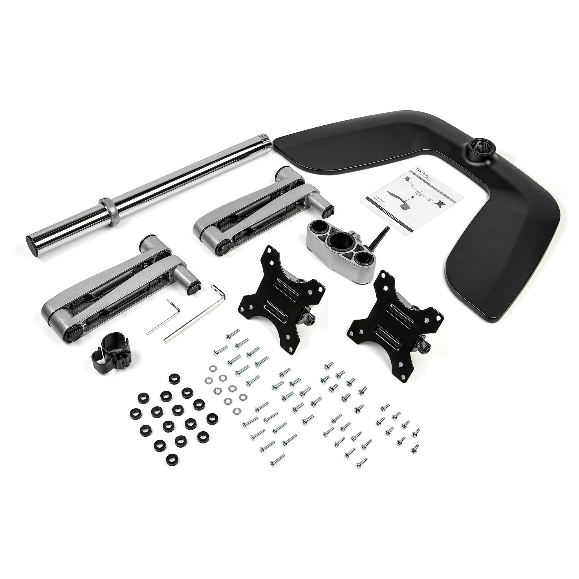 EAN 0065030881227 - StarTech.com ARMDUALSS soporte para monitor 81,3 cm (32") Negro, Plata imagen 7