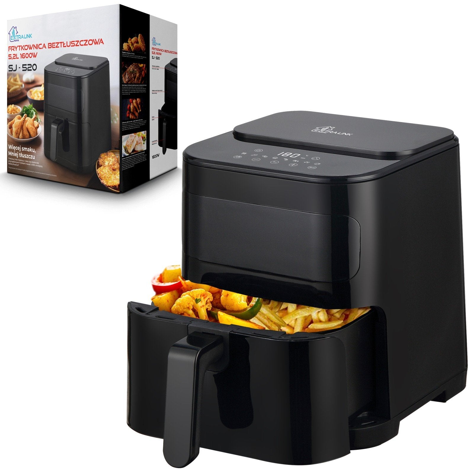 Extralink Home Air Fryer 5.2l Eu Sj-520