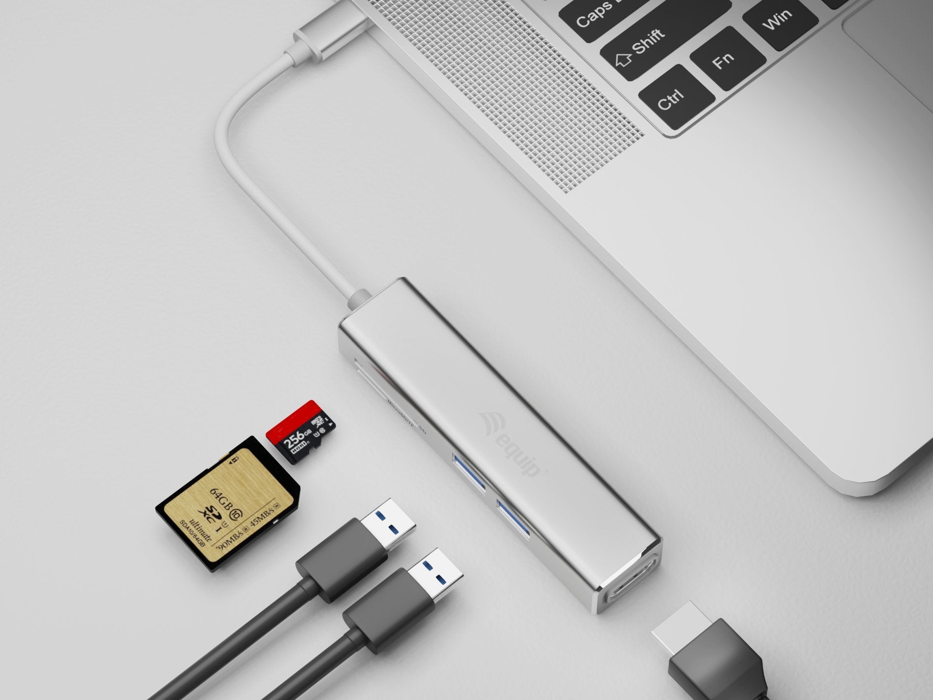 EAN 4015867225660 - Equip 133480 base para portátil y replicador de puertos USB 3.2 Gen 1 (3.1 Gen 1) Type-C Plata imagen 2