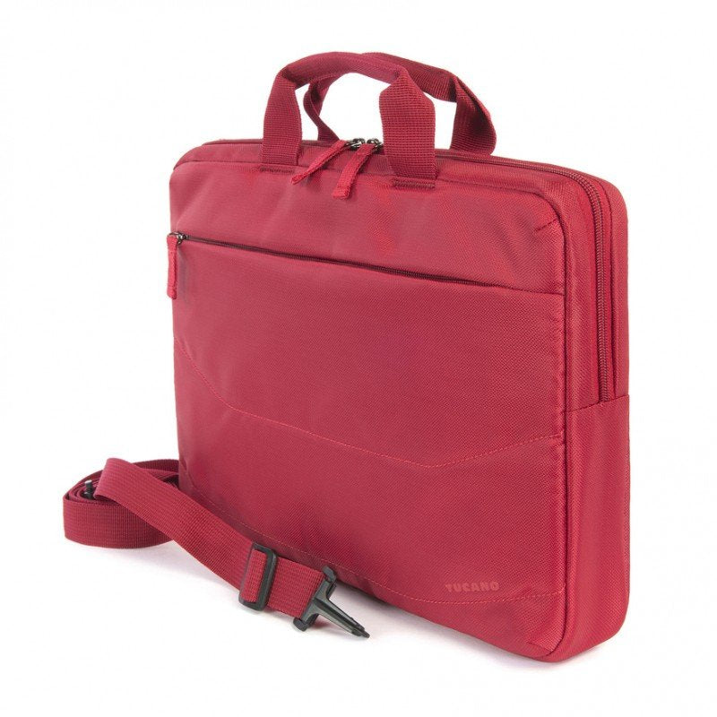 Maletin Tucano Idea Portatil 15,6" + Raton Inalambrico - Tamaño Slim - Interior Acolchado - Rojo
