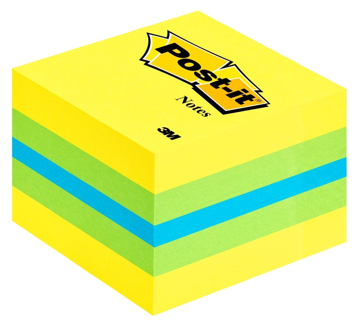 Post-It Mininotas Adhesivas Colores 51x51mm 400 Hojas/Block Colores Limon; Verde, Azul Y Amarillo