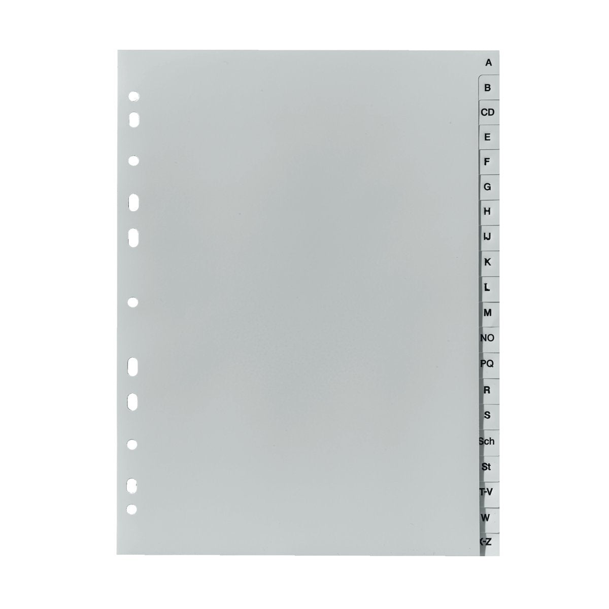 EAN 4008110314884 - Herlitz 10843522 lengüeta de índice Separador alfabético con pestaña Polipropileno (PP) Gris imagen 1