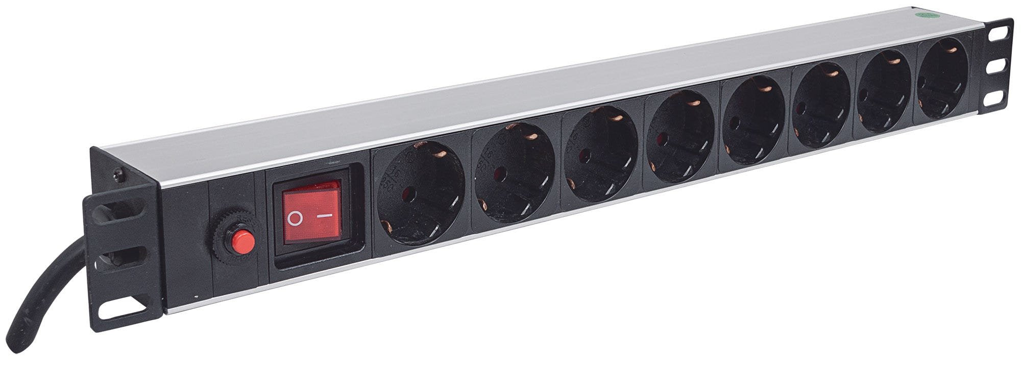 EAN 0766623713986 - Intellinet 713986 unidad de distribución de energía (PDU) 8 salidas AC 1U Aluminio, Negro imagen 2