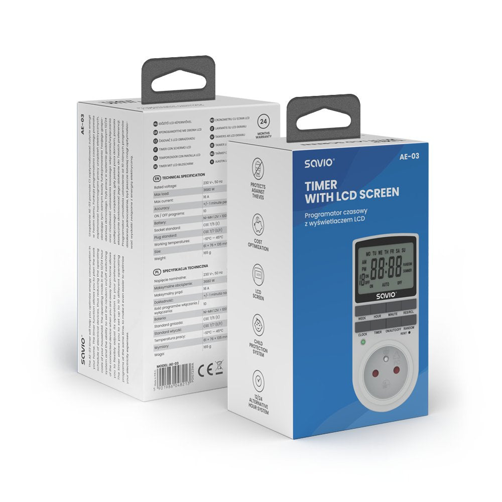 Timer Lcd Ae-03 Savio