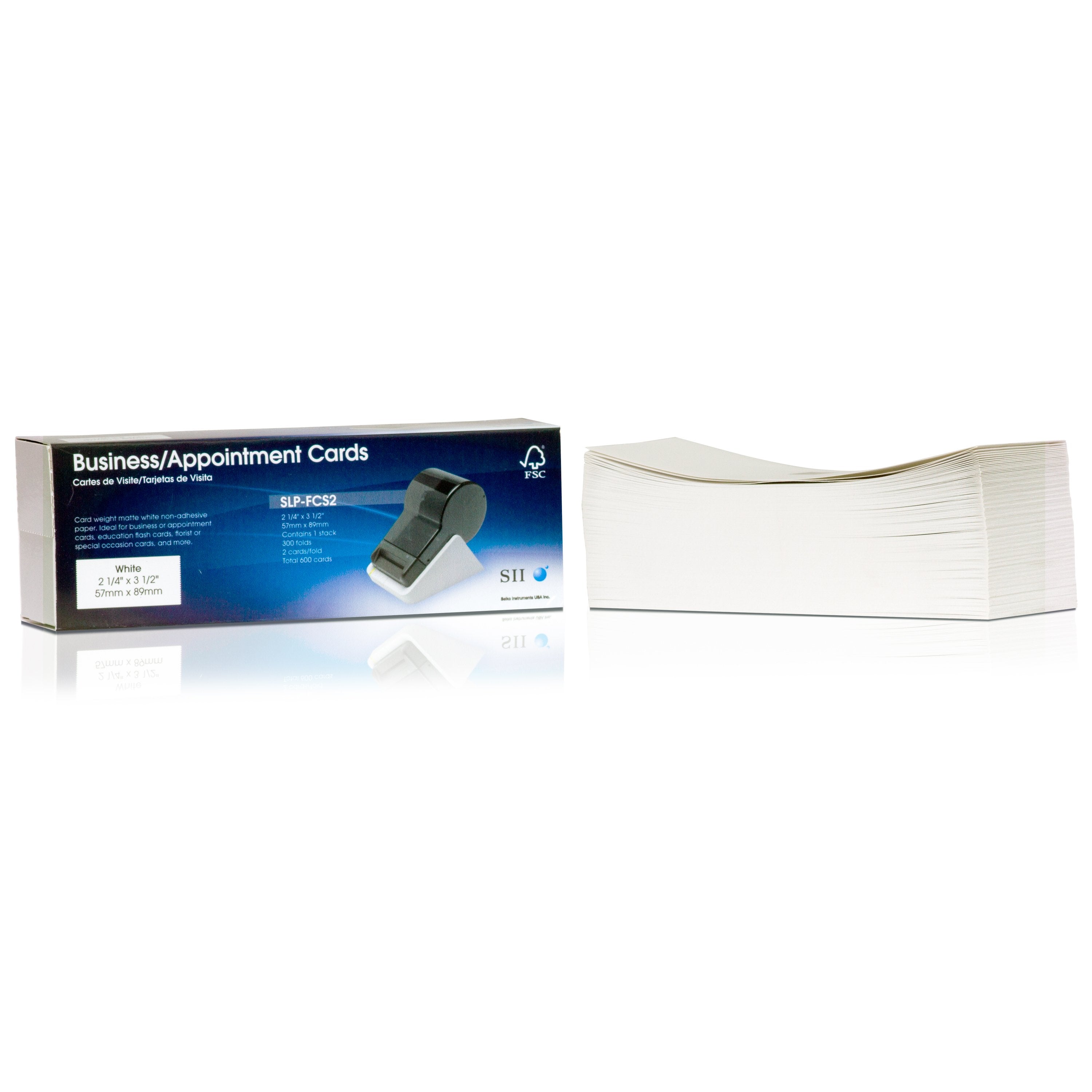 Seiko Besucher- Visitenkarten 57x89 Informationsk. Blanco 600labels 1rolle