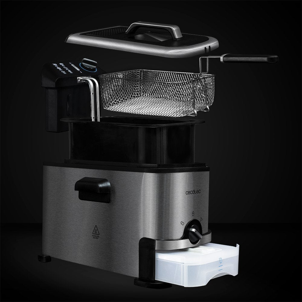 EAN 8435484030779 - Cecotec CleanFry Infinity 3000 ProFilter Sencillo 3 L 2400 W Freidora Negro, Acero inoxidable imagen 10