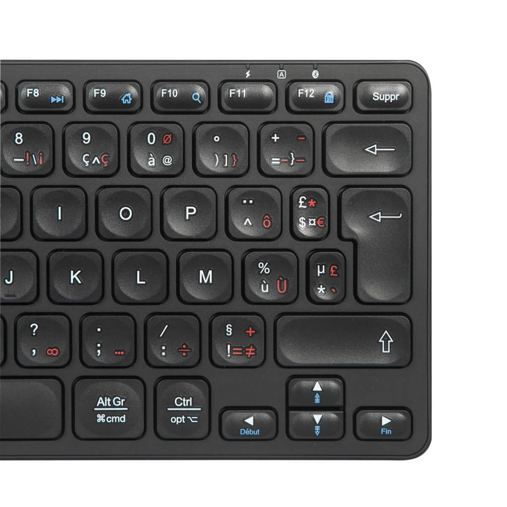 Targus Teclado Multidispositivo Compact Antimicrobiano Inalámbrico Bluetooth 5.1 Francés Negro