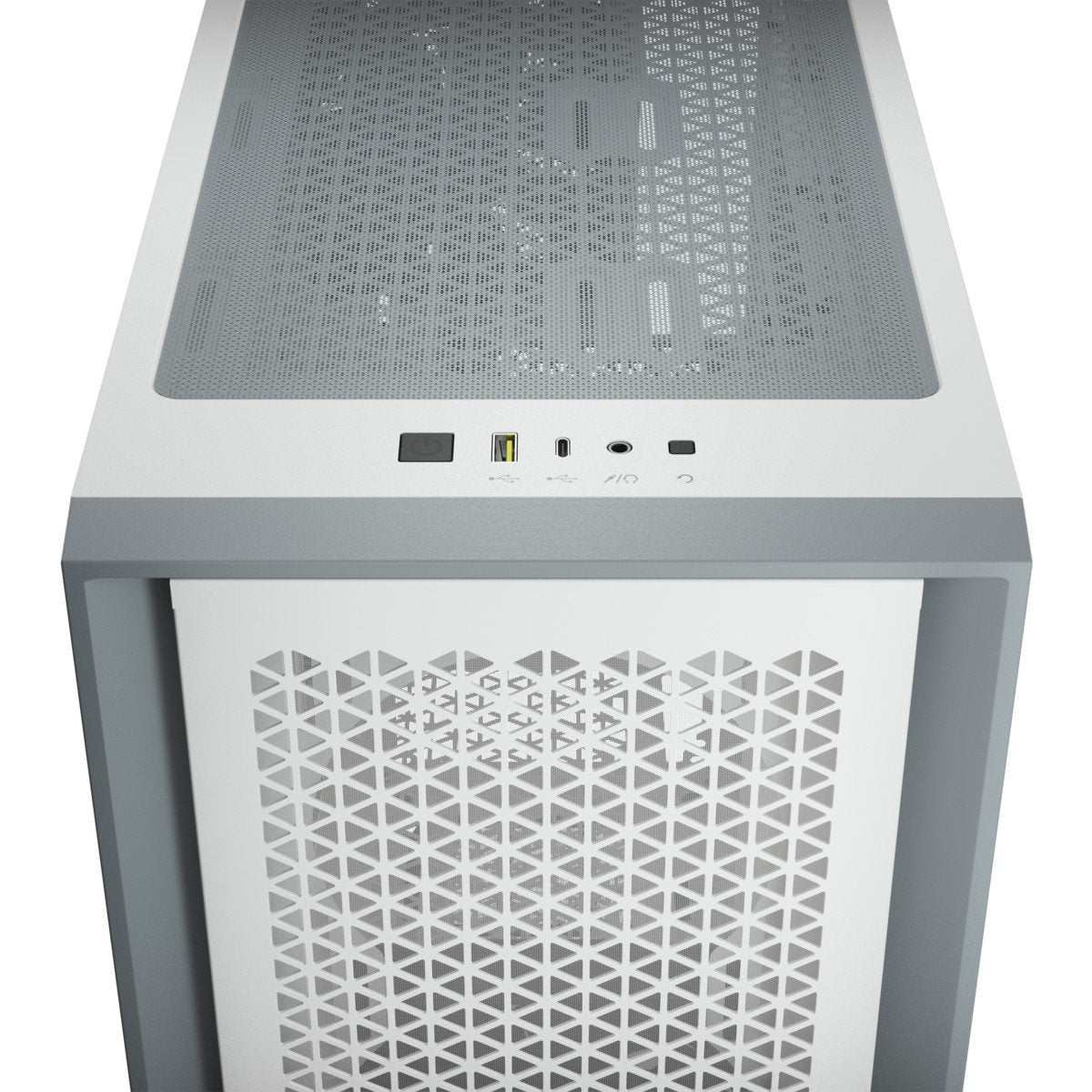 Caja Pc Corsair 4000d Airflow Midi Tower Blanco Corsair Crystal 4000d Airflow Mid-Tower Cristal Templado Blanca Cc-9011201-Ww