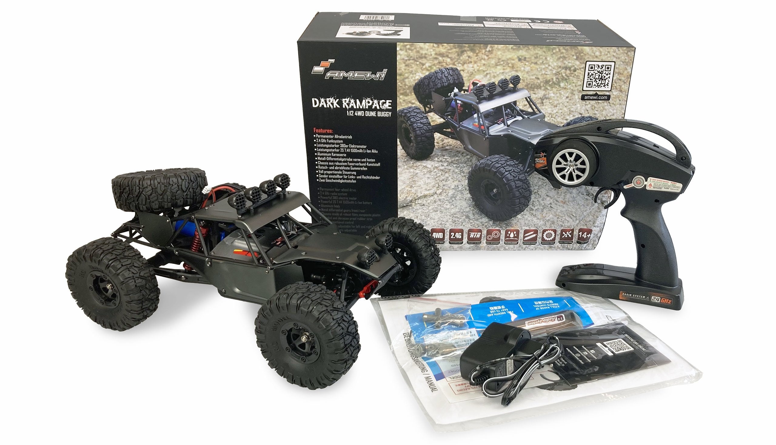 Amewi Rc Auto Dark Rampage Wümenhggy Liion Akku 1500mah/14