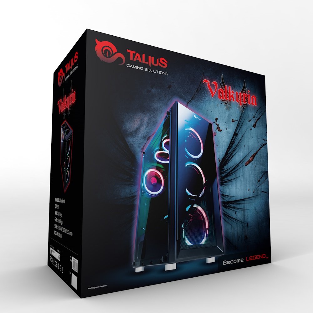 Caja Pc Talius Atx Gaming Valkyria Led Rgb Usb 3.0