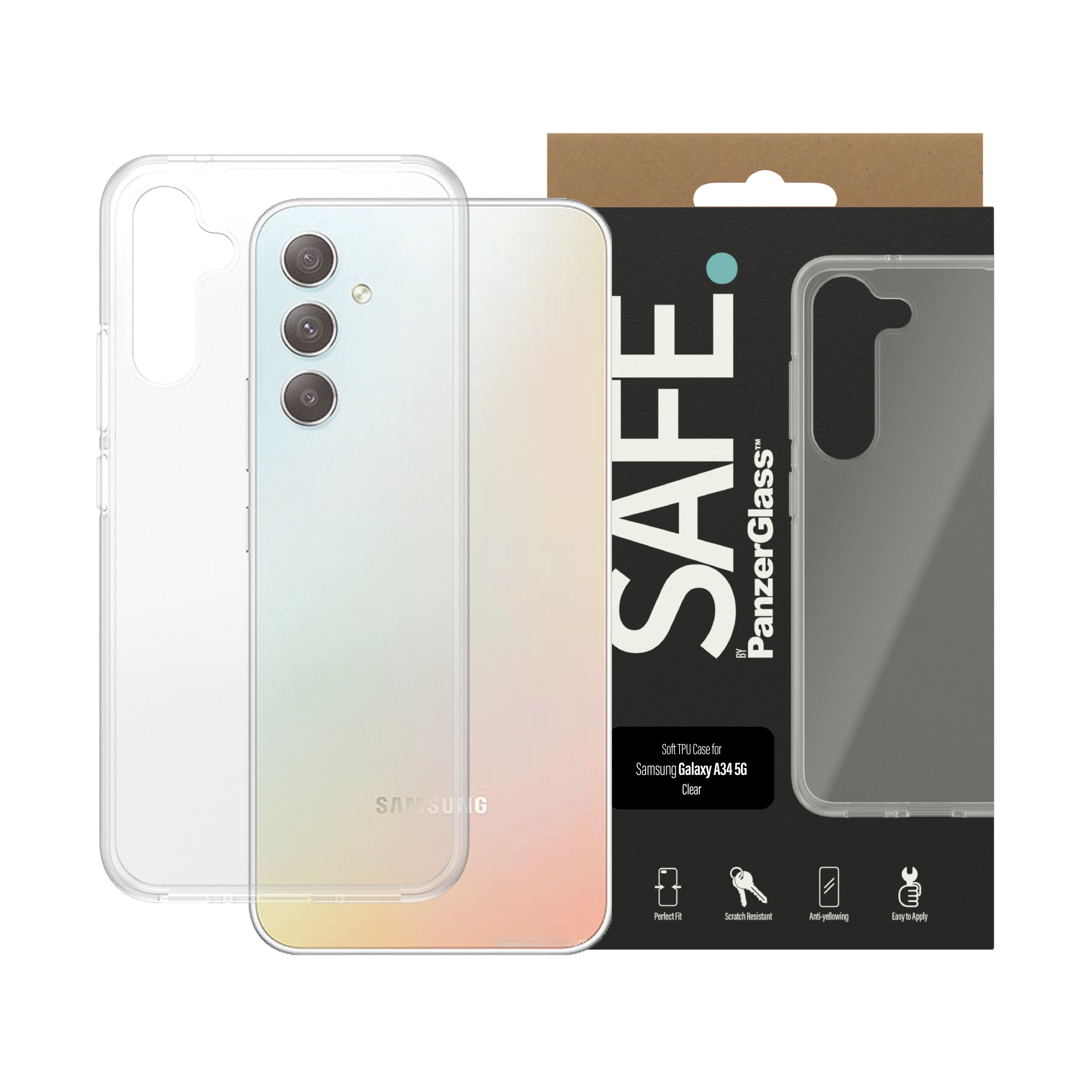 EAN 5711724954658 - PanzerGlass SAFE. by ® Case for Samsung Galaxy A34 5G funda para teléfono móvil Transparente imagen 2
