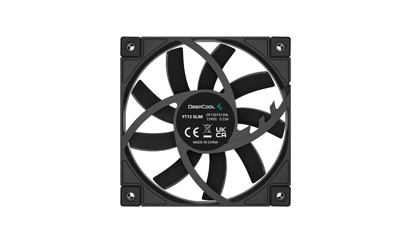 Ventilador Pc Deepcool Ft12 Slim 120x120x15 Negro, 120 Mm R-Ft12slim-Bkwpn1-G
