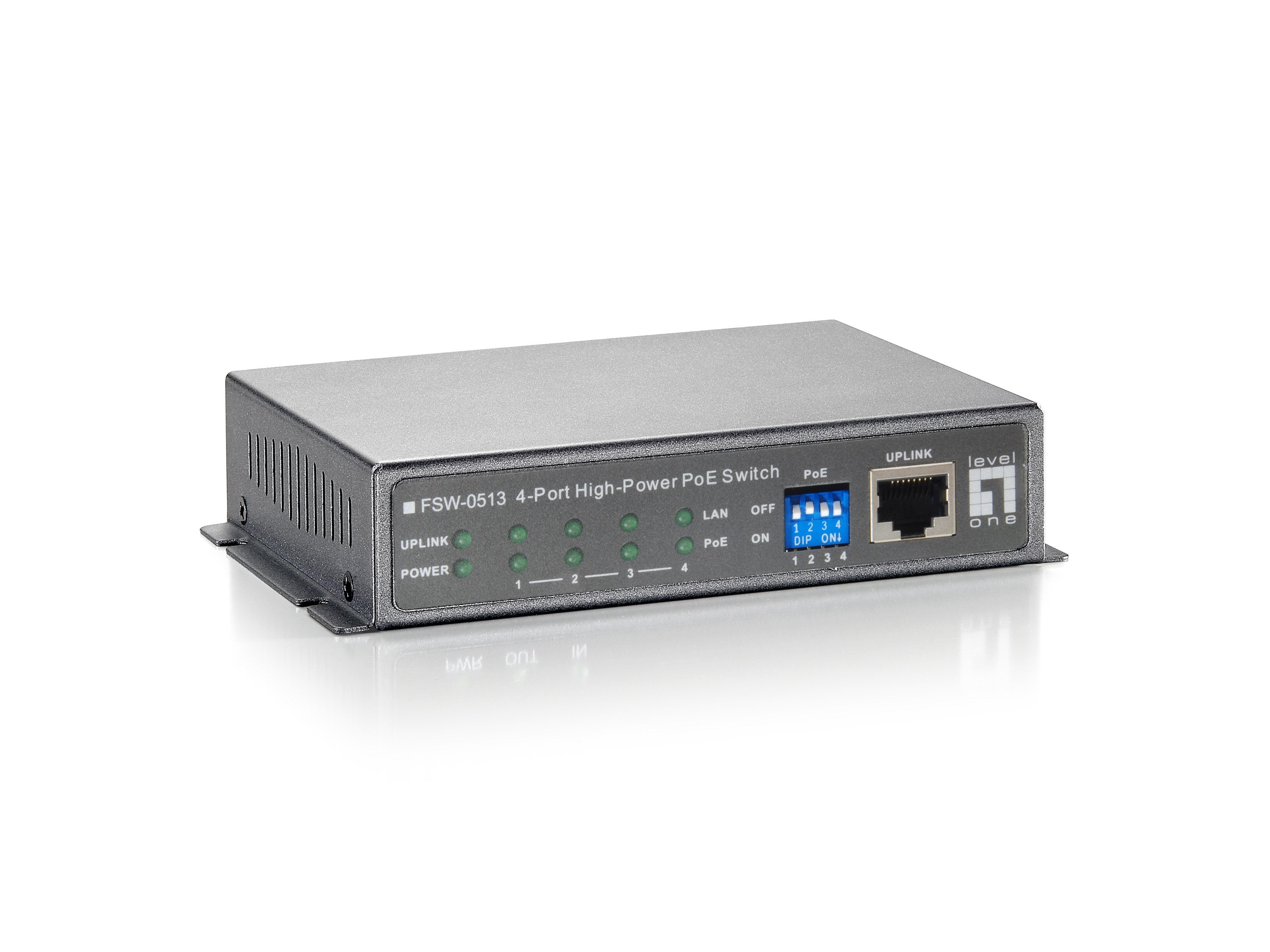 Levelone Switch 4x Fe Fsw-0513 1xfe 120w 4xpoe+