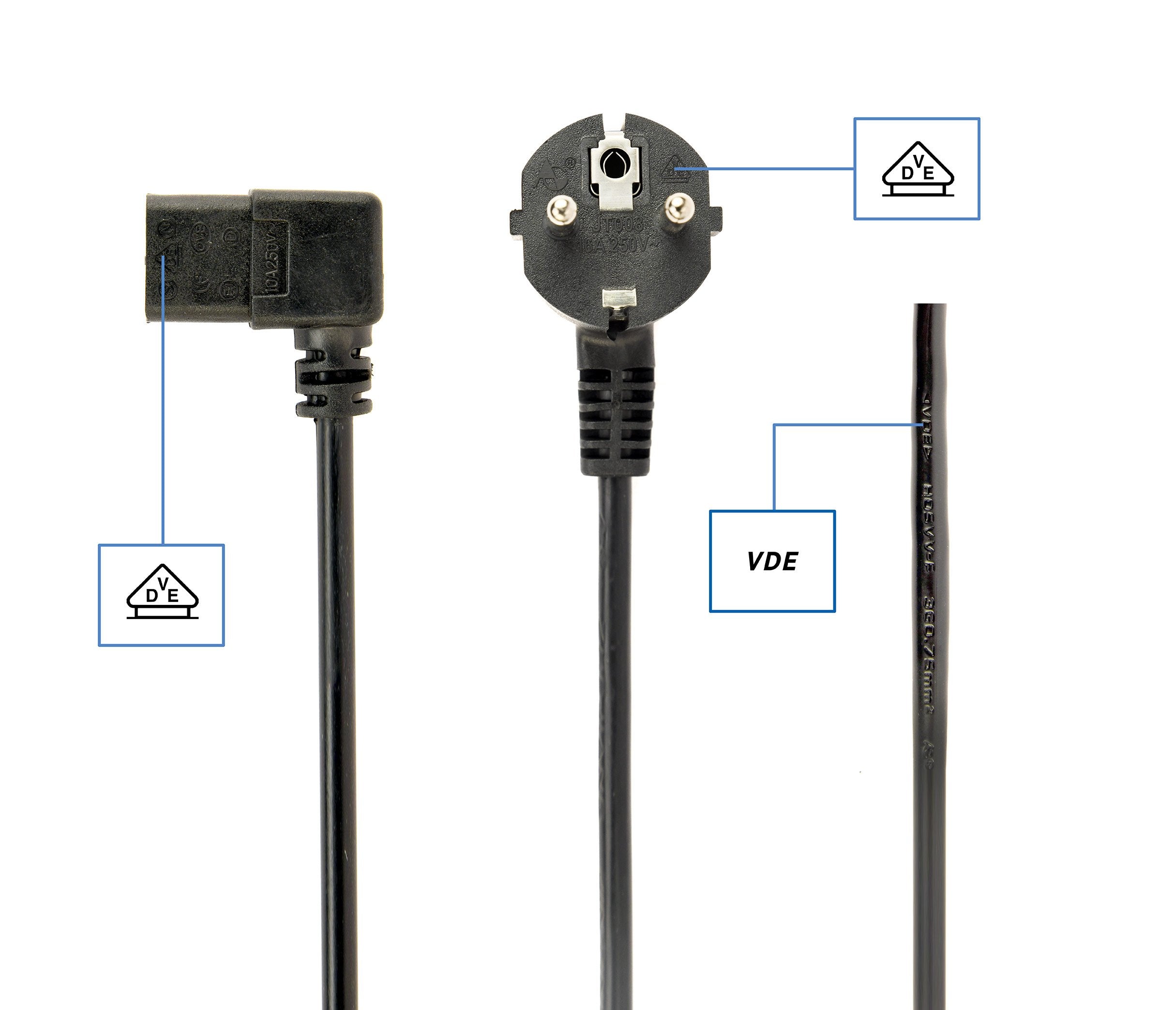 EAN 8716309121163 - Gembird PC-186A-VDE1B-1.5M cable de transmisión Negro 1,5 m Enchufe tipo F IEC C13 imagen 2
