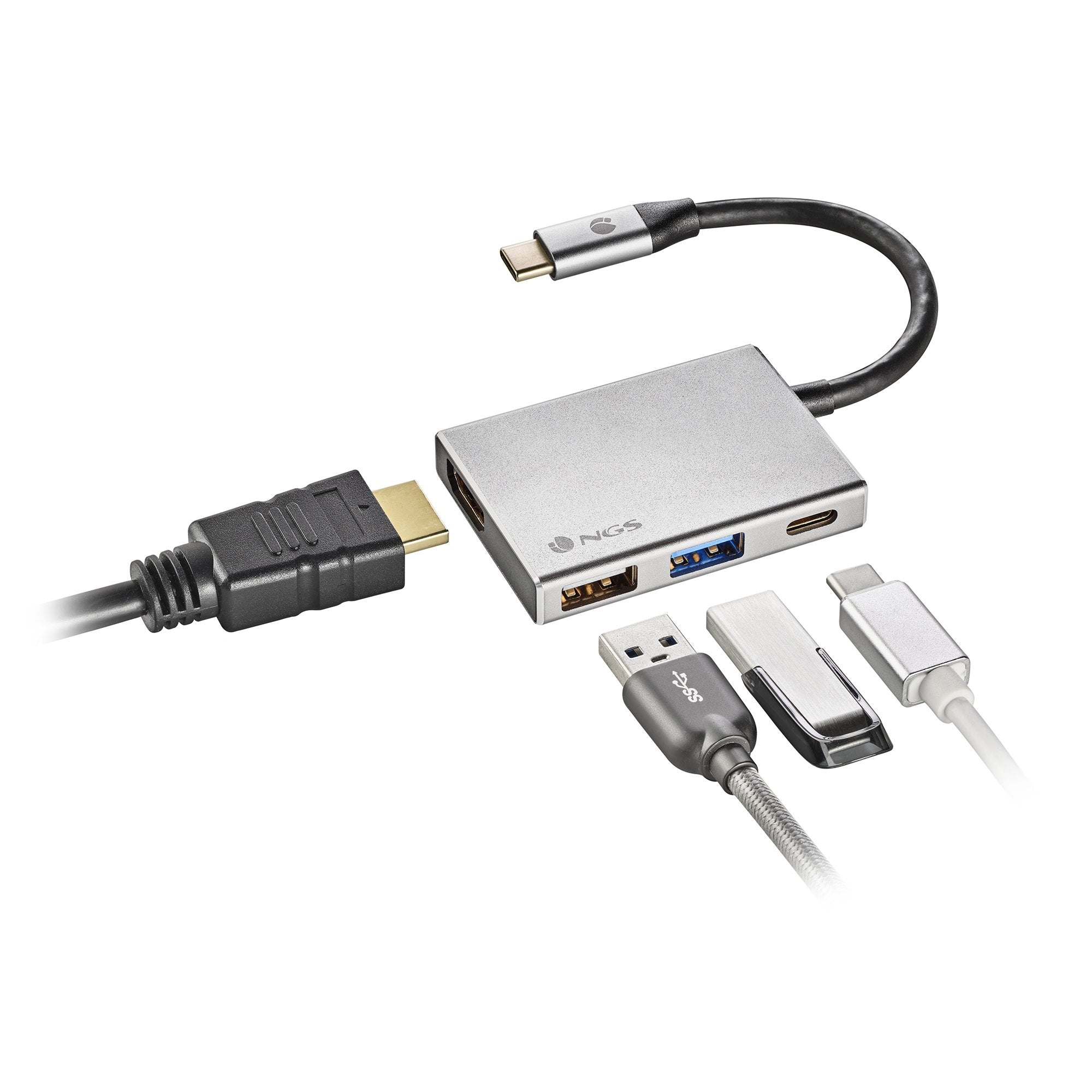 EAN 8435430620504 - NGS WONDER DOCK 4 USB 2.0 Type-C Plata imagen 2