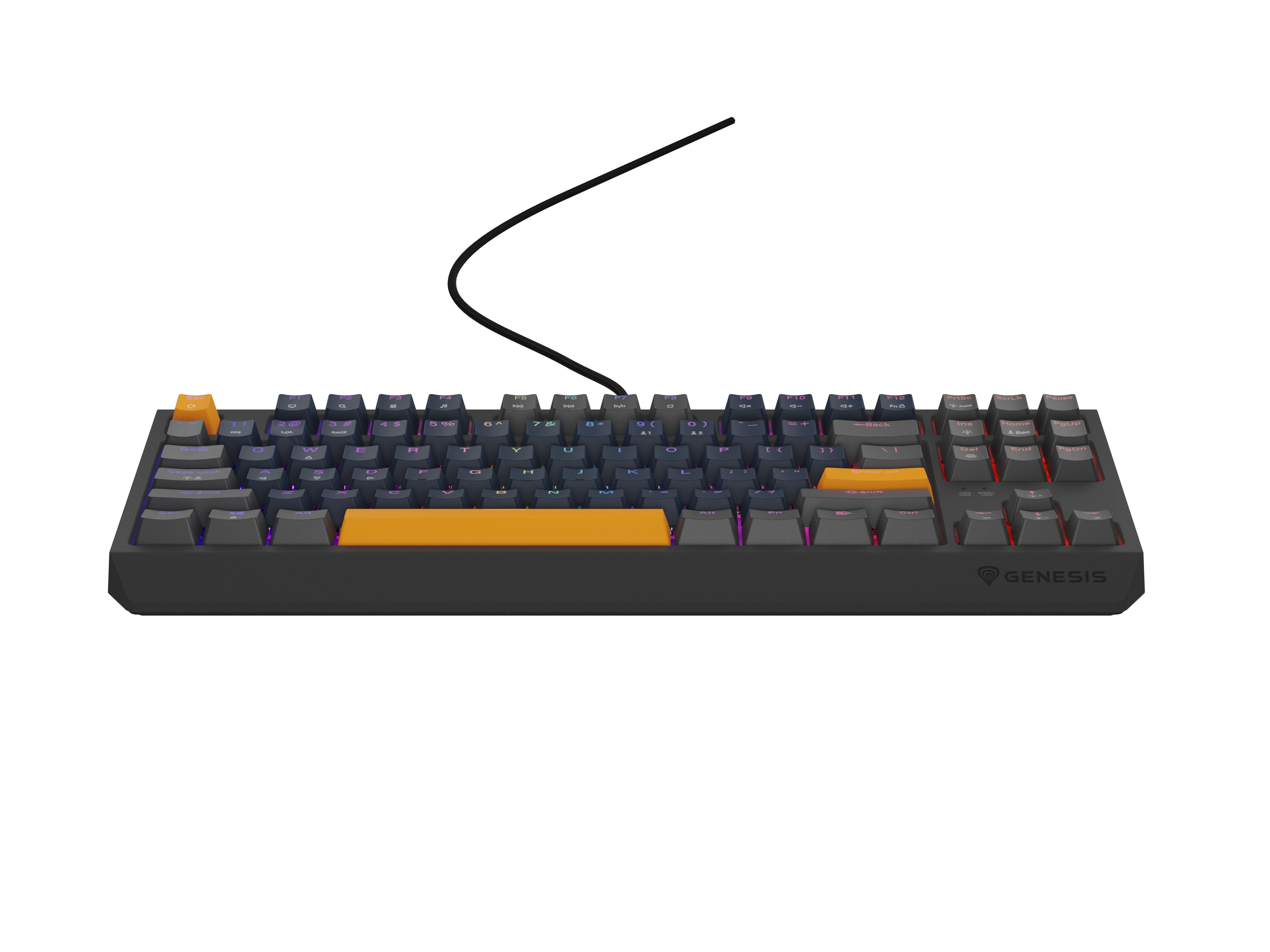 EAN 5901969444445 - GENESIS THOR 230 TKL teclado Juego USB + RF Wireless + Bluetooth QWERTY Negro, Azul, Gris, Naranja imagen 6