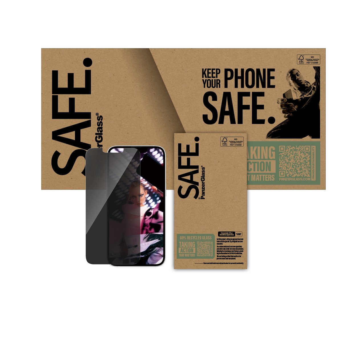 EAN 5715685021923 - PanzerGlass SAFE. by ® Privacy Screen Protector iPhone 16e | 14 | 13 | 13 Pro | Ultra-Wide Fit Protector imagen 2