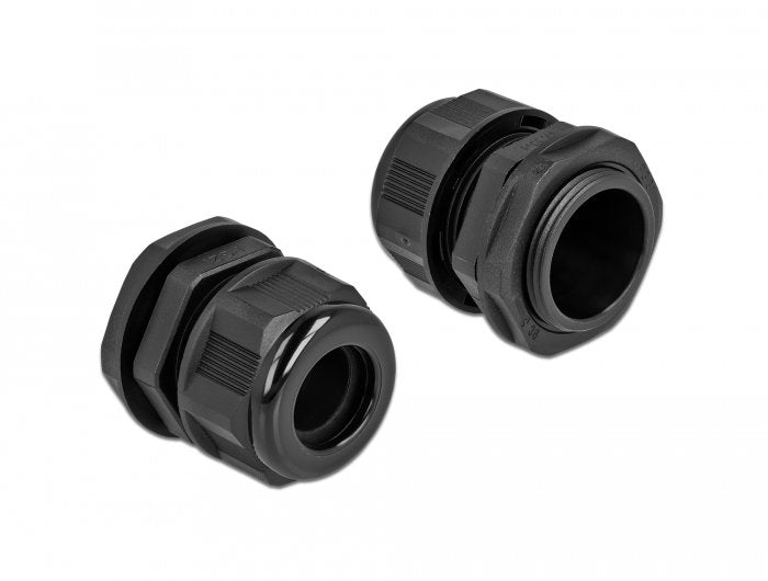 Delock Cableverschraubung Pg21 Für Rundcable Schwarz 2 Stück