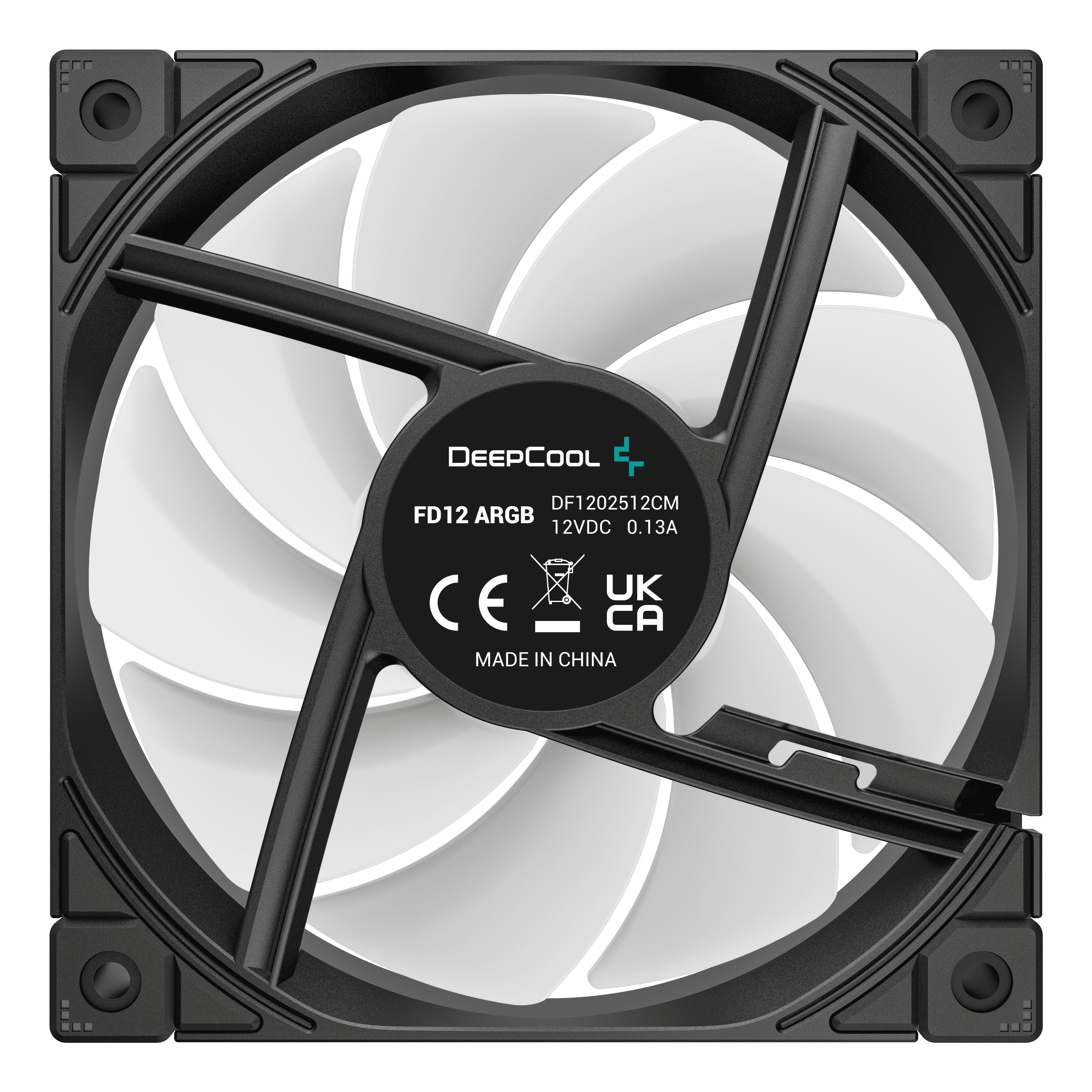 EAN 6933412710899 - DeepCool FD12 ARGB-3 in 1 Carcasa del ordenador Ventilador 12 cm Negro, Blanco 3 pieza(s) imagen 6