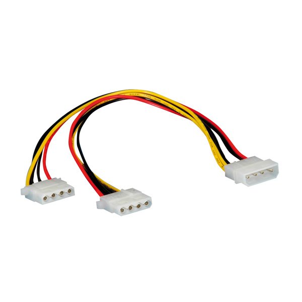 Roline Y-Cable 4 Pol. Hdd 2x 4 Pol. Hdd 0,3m