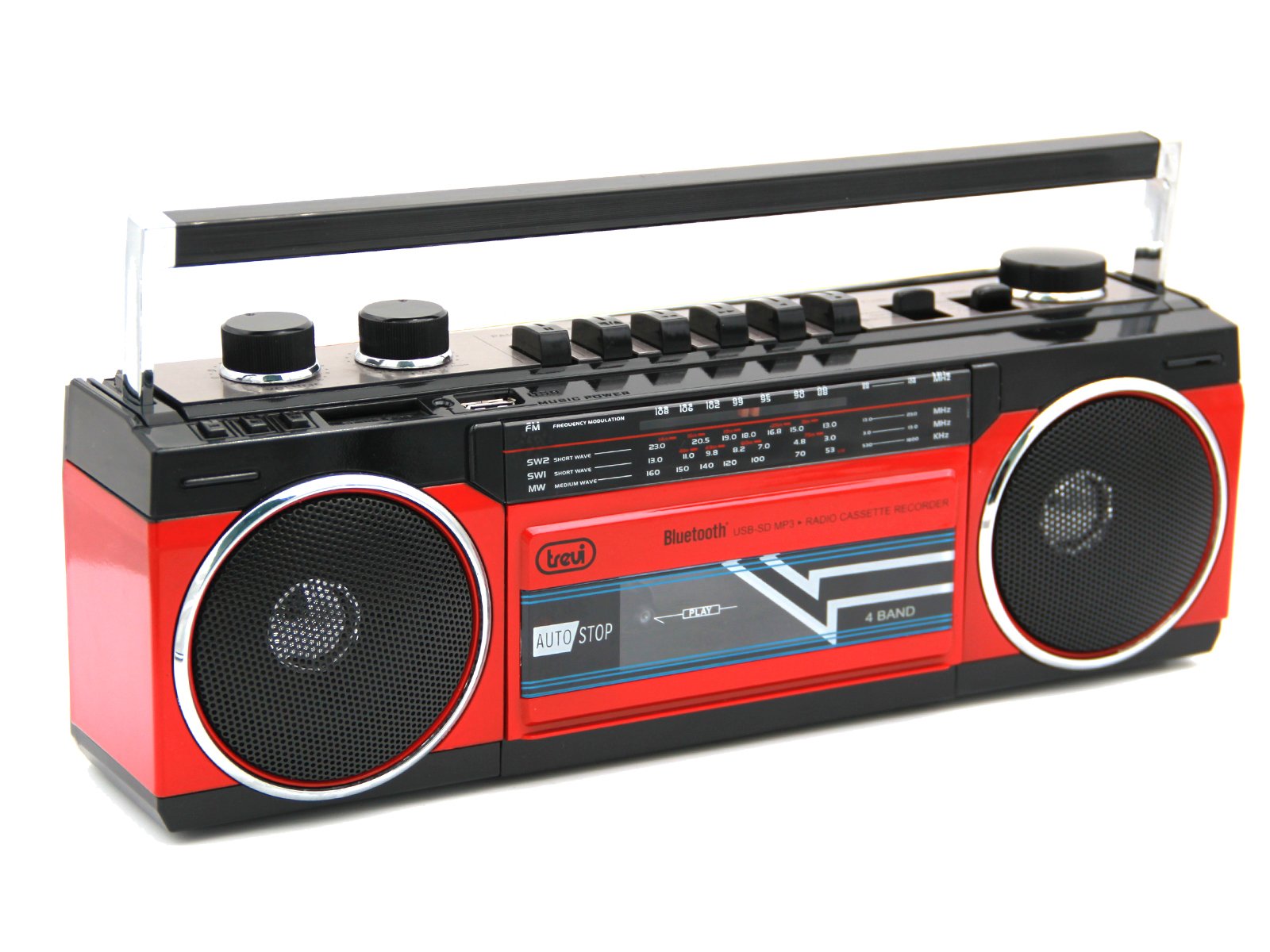 Radio Portátil Rr 501 Bt Bt+Usb Roja