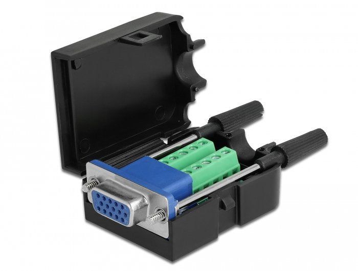 Delock Vga15 Buchse Zu Terminalblock Adapter Mit Gehäuse