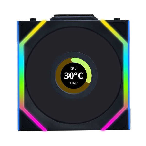 EAN 4718466016812 - Lian Li UNI FAN SL Wireless LCD 120 Carcasa del ordenador Ventilador 12 cm Negro 3 pieza(s) imagen 4