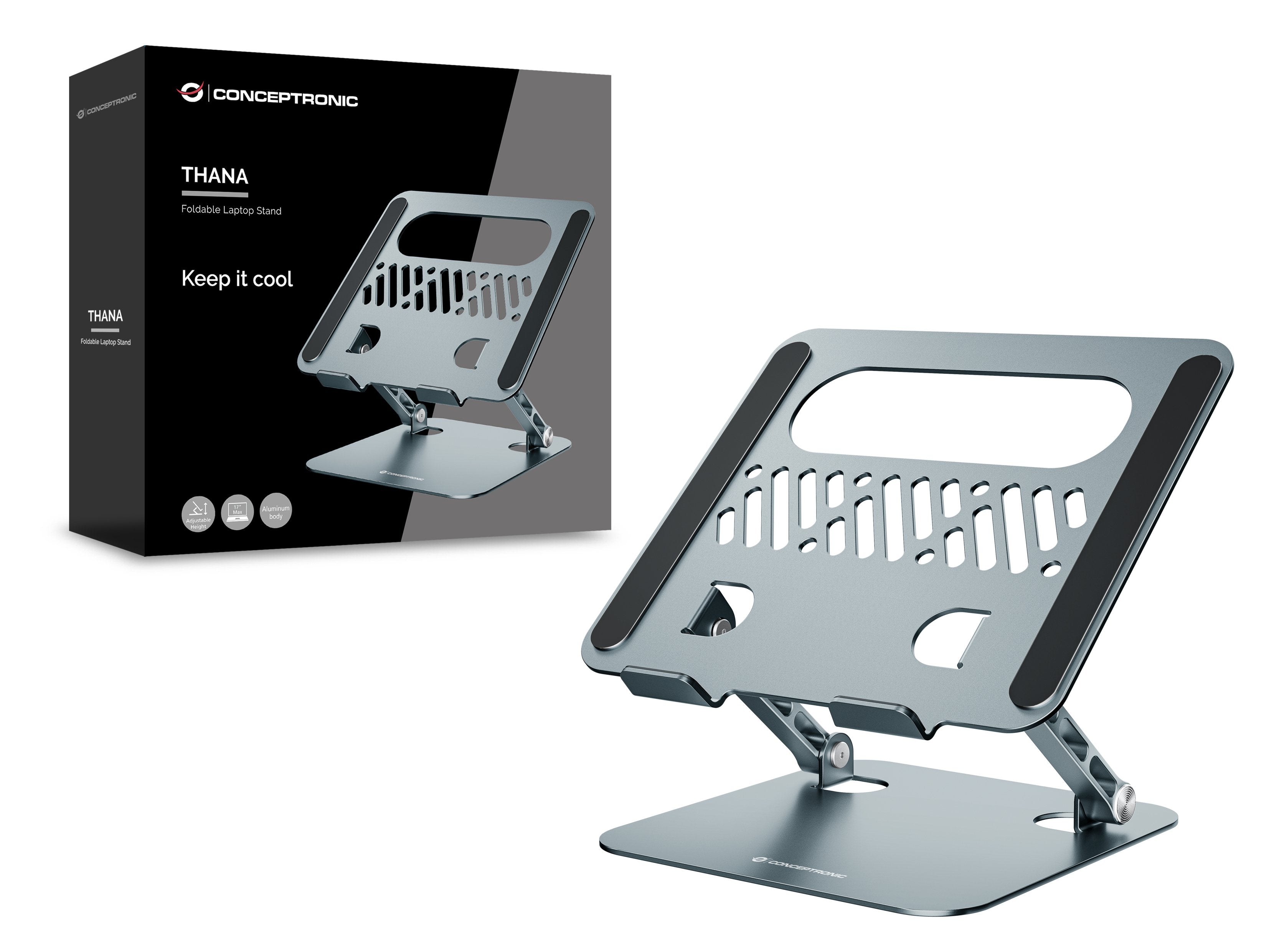 Soporte De Portátil Plegable Conceptronic Thana10g Con Altura Ajustable