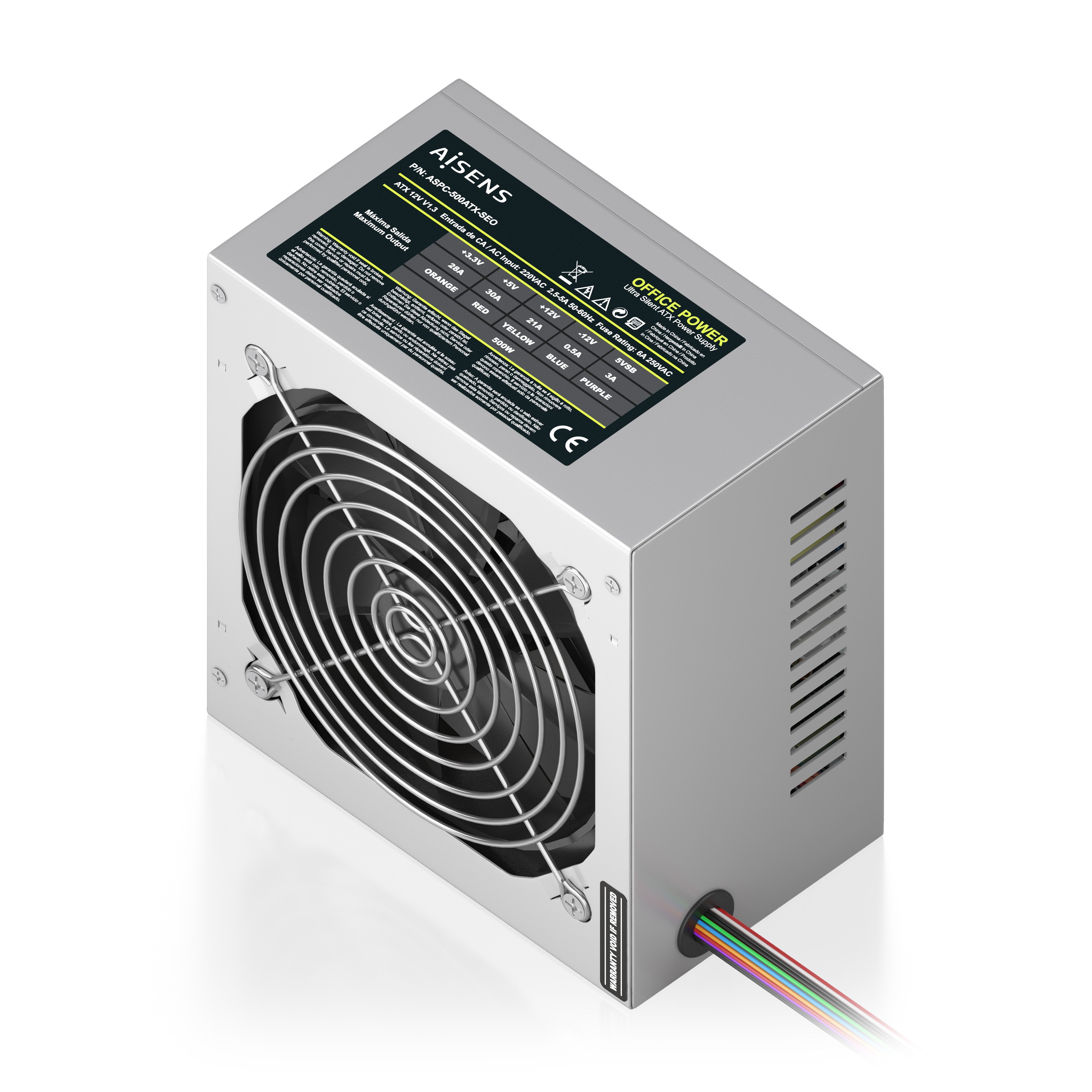 EAN 8435739904053 - AISENS ASPC-500ATX-SEO unidad de fuente de alimentación 20+4 pin ATX imagen 2