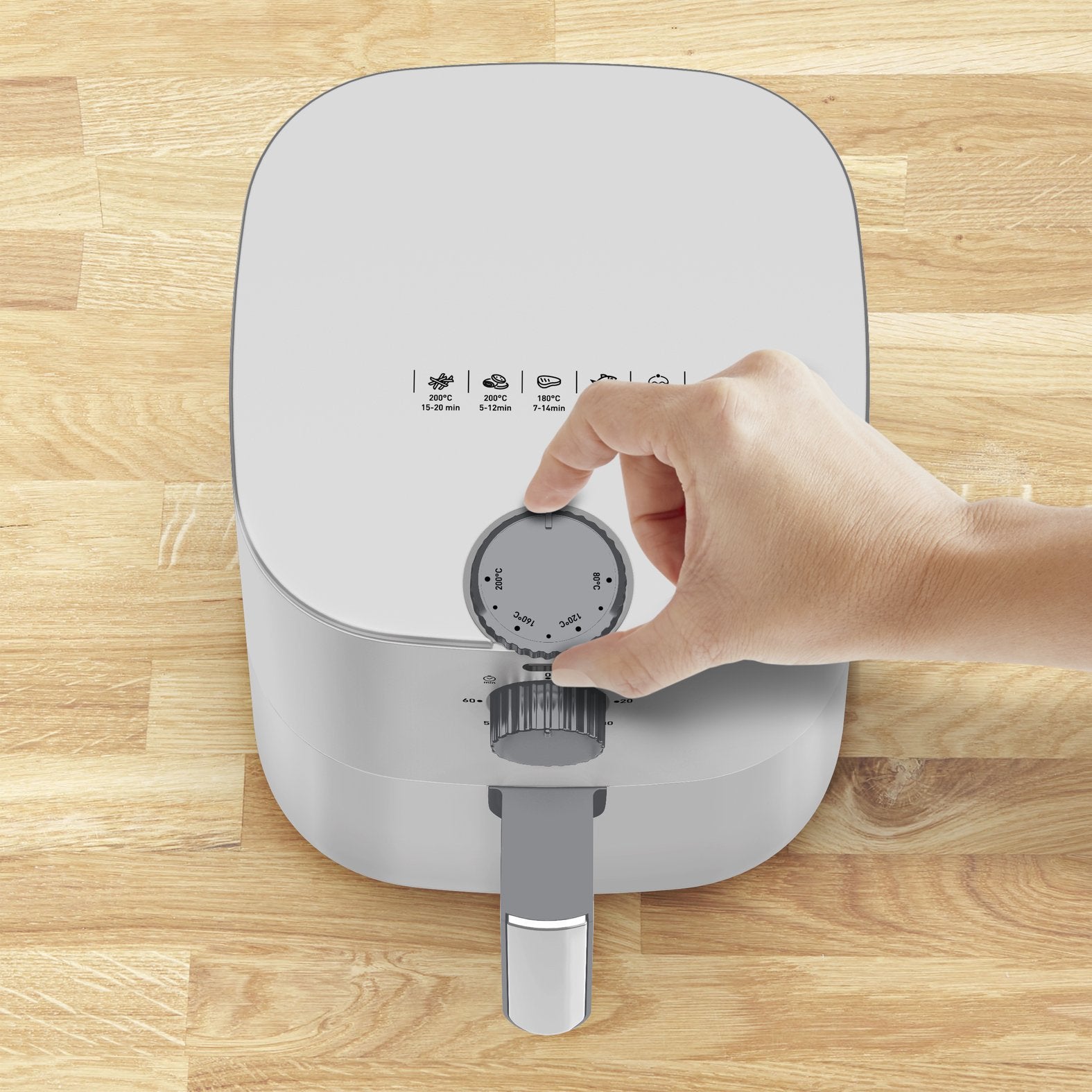 Freidora De Aire Tefal Easy Fry Essential Ey130a Sencillo 3,5 L Independiente 1030 W Caliente Blanco