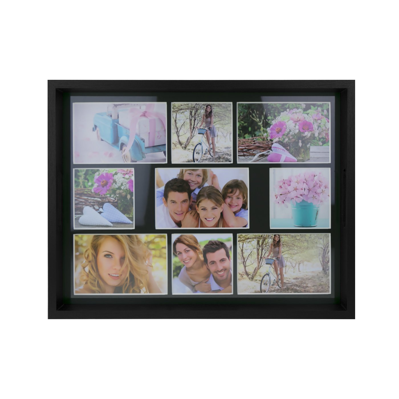 Zep Photo Tray Negro 43x35 Bandeja De Madera 9 Fotos W002