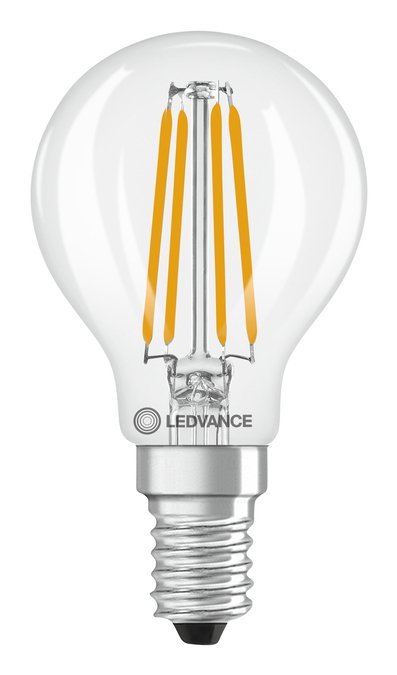 Osram Led Classic P 40 Filament P 3.4w 827 Clear E14 Led-Lampen, Klassische Miniba