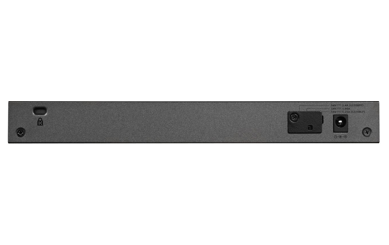 EAN 0606449134971 - NETGEAR GS108LP No administrado Gigabit Ethernet (10/100/1000) Energía sobre Ethernet (PoE) 1U Negro, Gri imagen 6